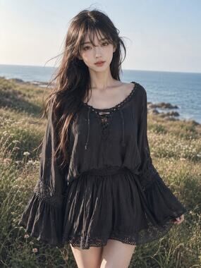 Surf Gypsy Chasing the Sun flowy kimono pool beach cover up dress